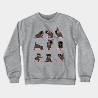 Rottweiler Yoga Crewneck Sweatshirt